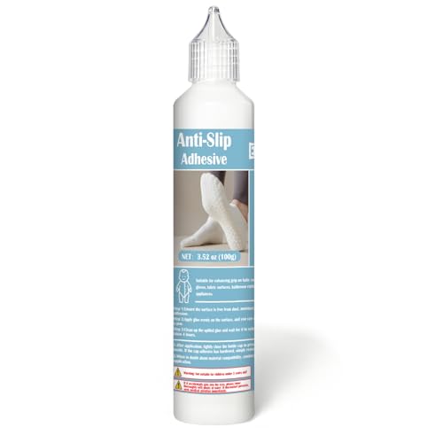 INNOVAYOU 3.5oz Sock Stop(Transparent), Anti-Rutsch Socken Kleber Transparente wasserdichte Gewebefarbe, Waschbar, Slip Socken Kleber passend für Socken, Haustier Socken, Decken von INNOVAYOU