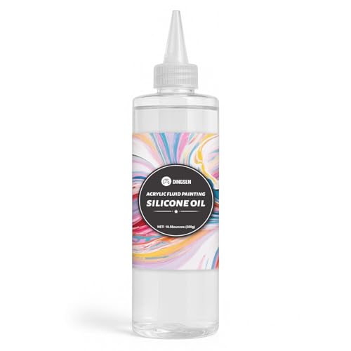 INNOVAYOU 300g Silikonöl Öl für Pouring, Silikonöl Pouring für Acrylfarben Fügen Sie Textur hinzu Farbe Helligkeitseffekt, geeignet für Acryl, Aquarell, Zellaktivatoren von INNOVAYOU