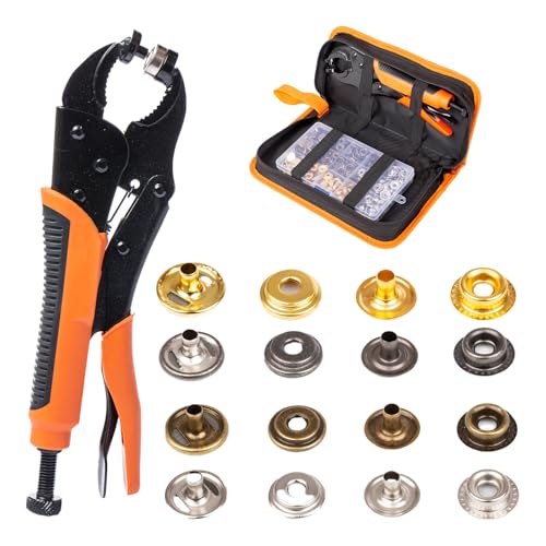 INNOVIO Druckknopf Set mit Zange – 80 Set Metall-Druckknöpfe (15mm) für Leder, Segeltuch, Jacken, Geldbörsen & Taschen – Perfekt für Handwerk & Reparaturen von INNOVIO