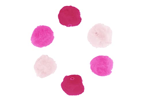 INNSPIRO 99309 Pompons aus Acryl mit Röhre 3 Farbtöne Rosa 25 mm 50u von INNSPIRO