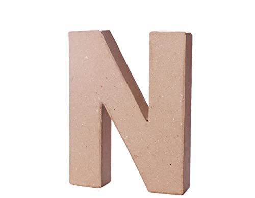 Buchstabe N Pappmaché mit hohem Volumen, 10 cm. Dicke 1,7 cm. Buchstabe N Pappmaché mit hohem Volumen, 10 cm. Dicke 1,7 cm. von INNSPIRO