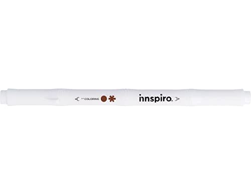 INNSPIRO COLORING Marker mit doppelter Spitze, braun, 0,4 mm/0,8 mm, ca. von INNSPIRO