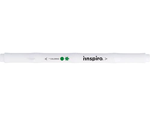 INNSPIRO COLORING Marker mit doppelter Spitze, grün, 0,4 mm/0,8 mm, ca. von INNSPIRO