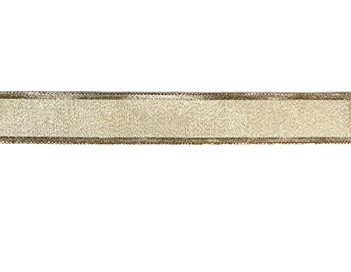 Dekoratives Band, goldfarben, breit, 4 cm x 10 m. von INNSPIRO