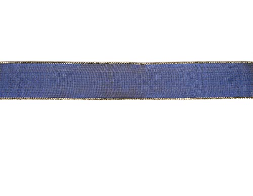 Dekoratives Band aus blauem Netzgewebe, 4 cm x 10 m. von INNSPIRO
