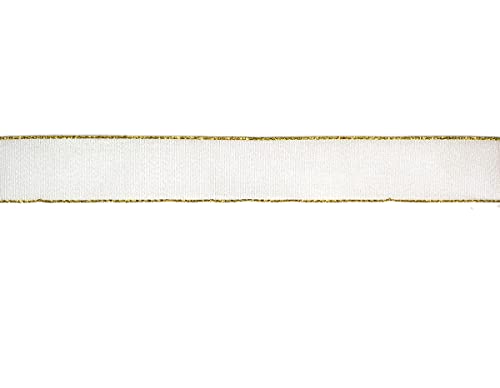 Dekoratives weißes Band, goldfarben, 3,5 cm x 10 m. Dekoratives weißes Band, goldfarben, 3,5 cm x 10 m. von INNSPIRO