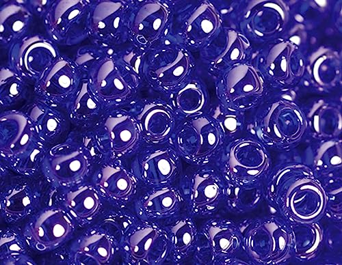 Glänzende japanische Rocaille-Perlen, Marineblau, 2,2 mm, 11/0, 100 g. von INNSPIRO