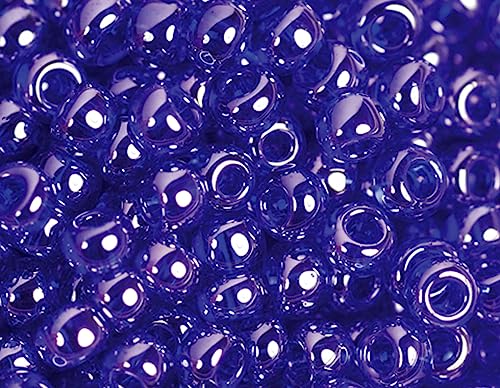 Glänzende japanische Rocaille-Perlen, Marineblau, 2,2 mm, 11/0, 100 g. von Toho