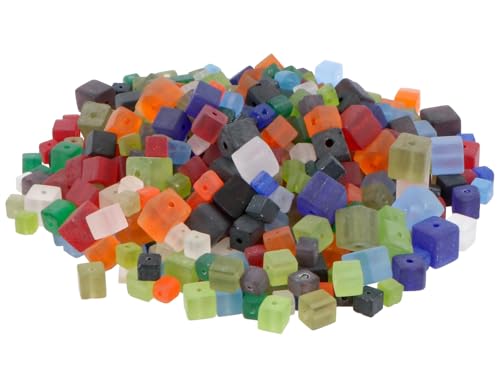 Glasperle mit Eiswürfeln, Mischung 4-6-8 mm, 300 g. von INNSPIRO