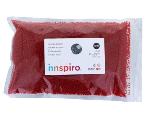 Glasstein, rund, Rot, 2,3 mm, 10/0, 500 g. Glasstein, rund, Rot, 2,3 mm, 10/0, 500 g. von INNSPIRO