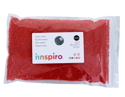 Glasstein, rund, blickdicht, rot, 2,3 mm, 10/0, 500 g. Glasstein, rund, blickdicht, rot, 2,3 mm, 10/0, 500 g. von INNSPIRO