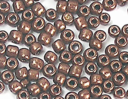 Glasstein, rund, glänzend, metallisch, braun, 3,0 mm, 8/0, 500 g. von INNSPIRO