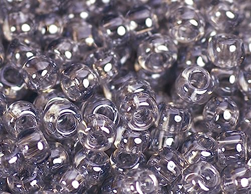 Graue glänzende japanische Rocaille-Perlen, 2,2 mm, 11/0, 100 g. von Toho