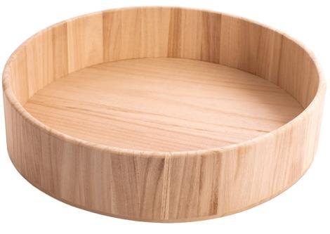Großes rundes Balsa-Tablett 34 x 7,5 cm. von INNSPIRO