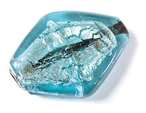 Himmelblaue, transparente Rauten-Glasperlen, 3,4 x 2,5 x 0,8 cm, 500 g 46u, ca. Himmelblaue, transparente Rauten-Glasperlen, 3,4 x 2,5 x 0,8 cm, 500 g 46u, ca. von INNSPIRO