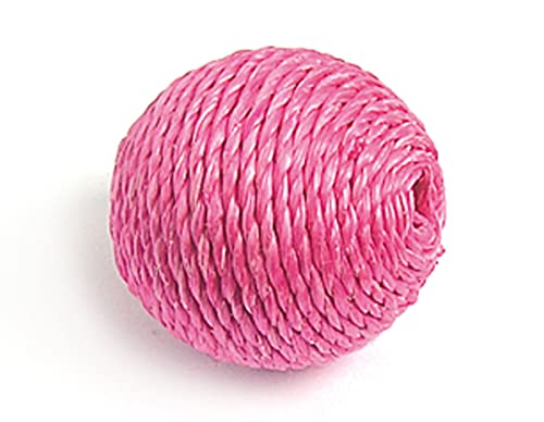 Holz-Kugel mit rosa Kordel Durchmesser 24 mm. 25 u. ca. von INNSPIRO