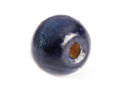 Holzperlen, marineblau, Durchmesser 8 mm. 100 Stück. von INNSPIRO