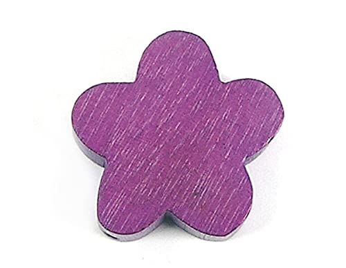 Holzperlen gewachste Blume, lila, 25 x 25 mm, 50u, ca. Holzperlen gewachste Blume, lila, 25 x 25 mm, 50u, ca. von INNSPIRO
