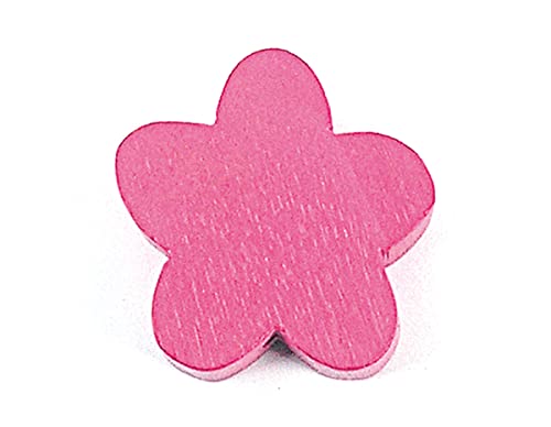 Holzperlen gewachste Blume, rosa, 25 x 25 mm, 50u, ca. Holzperlen gewachste Blume, rosa, 25 x 25 mm, 50u, ca. von INNSPIRO