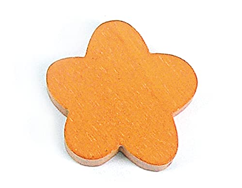 Holzperlen gewachste Blume orange 25 x 25 mm, 50u, ca. Holzperlen gewachste Blume orange 25 x 25 mm, 50u, ca. von INNSPIRO