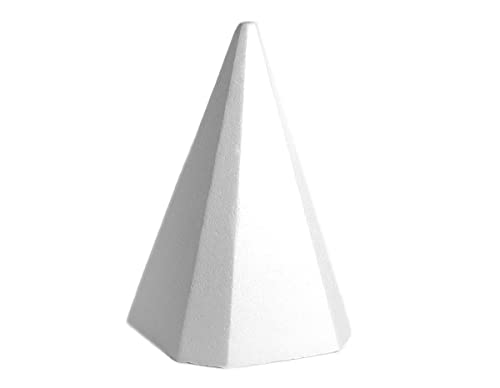 INNSPIRO A3315 Porexpyramide 4 x 6 x 4 cm. Tasche zum Aufhängen von 15 Stück. Geometrische Formen, weiß, 4x6x4cm von INNSPIRO
