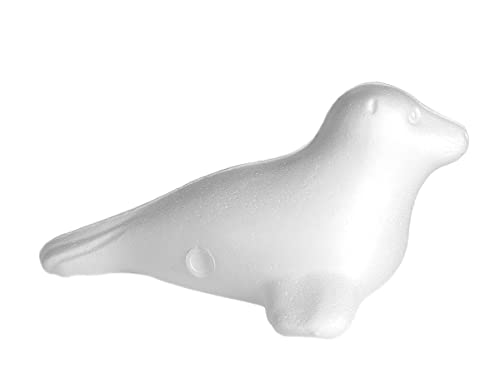 INNSPIRO A3455 Porex Seehund 17 x 8 cm. Tasche zum Aufhängen von 2 Stück. Tiere, weiß, 17x8cm von INNSPIRO