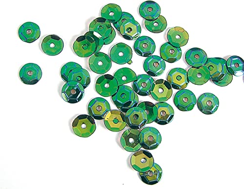 INNSPIRO Aurora Boreale Pailletten, grün, 7 mm, 500 g, ca. 37500 u, ideal für Schmuck und Bastelarbeiten mit Kindern. von INNSPIRO