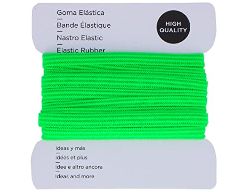 INNSPIRO Fluoreszierender grüner elastischer Gummi 5,3 mm 3 m zum Nähen und Basteln von INNSPIRO
