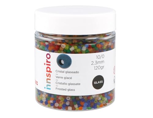 INNSPIRO Glassteine, rund, glasiert, 2,3 mm, 10/0, 120 g. von INNSPIRO