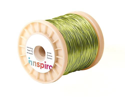INNSPIRO Magischer Aluminiumfaden Apfelgrün, 1,5 mm, 500 g, 100 m, ca. von INNSPIRO