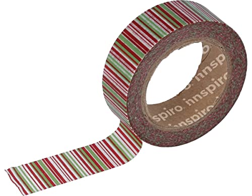 INNSPIRO Masking-Klebeband, Washi-Streifen, Farben: 15 mm x 10 m, Serie Floral von INNSPIRO