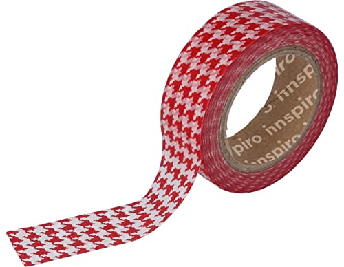INNSPIRO Masking Tape Washi Klebeband, Rot, 15 mm x 10 m, Serie Deco von INNSPIRO
