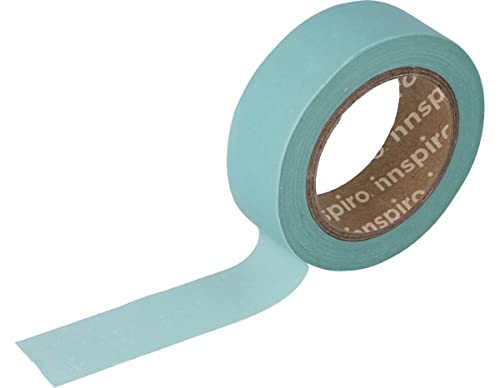 INNSPIRO Masking Tape Washi Klebeband, hellgrün, 15 mm x 10 m, Serie Lisa von INNSPIRO