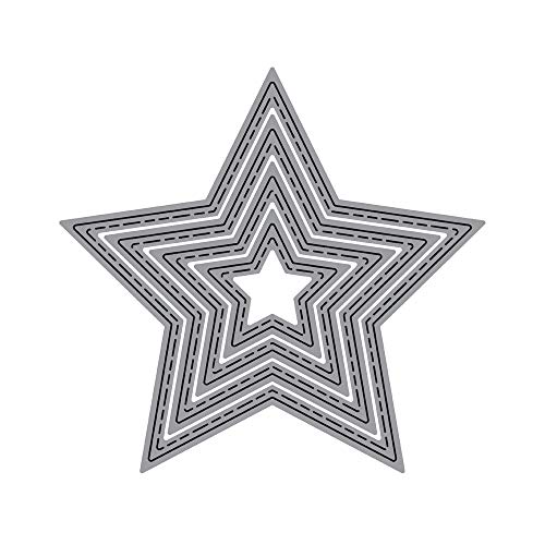 INNSPIRO Misskuty Stanzformen-Set mit 4 feinen Zag-Sternen, 7,8 x 7,8 cm. von INNSPIRO