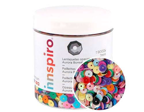 INNSPIRO Pailletten, blickdicht, 7 mm, 120 g, 17 Farben, PVC, robust, ideal für Bastelarbeiten, Kleidung, Taschen und DIY-Projekte, einfach zu nähen und zu kleben INNSPIRO Pailletten, blickdicht, 7 mm, 120 g, 17 Farben, PVC, robust, ideal für Bastelarbeiten, Kleidung, Taschen und DIY-Projekte, einfach zu nähen und zu kleben von INNSPIRO