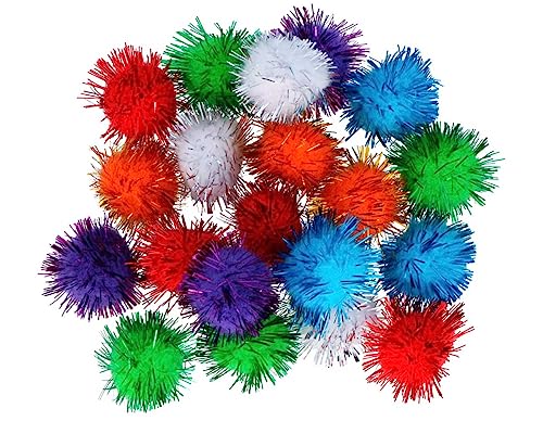 INNSPIRO Pompons aus Polypropylen, glänzend, gemischte Farben, 50 mm, 50 Stück. von INNSPIRO