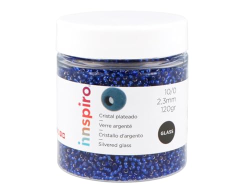 INNSPIRO Runder Glasstein, silberfarben, Marineblau, 2,3 mm, 10/0, 120 g. INNSPIRO Runder Glasstein, silberfarben, Marineblau, 2,3 mm, 10/0, 120 g. von INNSPIRO