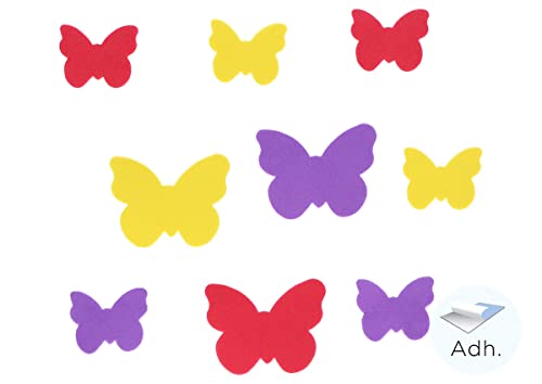 INNSPIRO Schmetterlinge aus EVA-Schaumstoff, selbstklebend, 55 mm, 35 mm, 60 u, Multi, 98011 von INNSPIRO