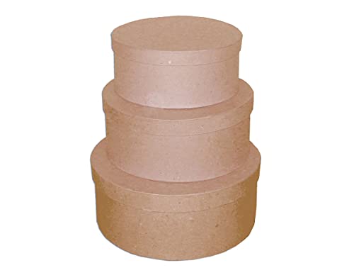 INNSPIRO Set mit 3 runden Pappmaché-Boxen 18, 21 und 24 cm, Basteln, kreative Aktivitäten und Geschenke, zum Personalisieren und Dekorieren. INNSPIRO Set mit 3 runden Pappmaché-Boxen 18, 21 und 24 cm, Basteln, kreative Aktivitäten und Geschenke, zum Personalisieren und Dekorieren. von INNSPIRO