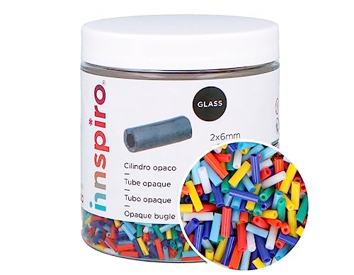 INNSPIRO Steingarten Glas Zylinder opak Mischung 2x6mm 250gr. ca. INNSPIRO Steingarten Glas Zylinder opak Mischung 2x6mm 250gr. ca. von INNSPIRO