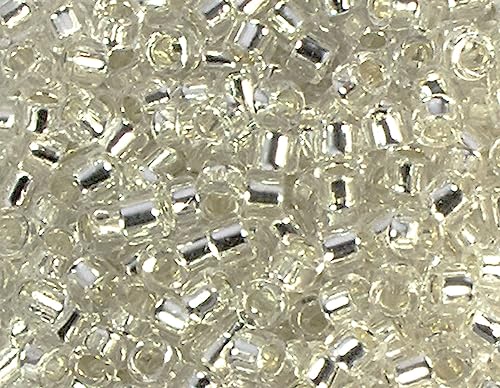 Japanische Perlen, Zylinder, silberfarben, weiß, 3,3 mm, 8/0, 100 g. Japanische Perlen, Zylinder, silberfarben, weiß, 3,3 mm, 8/0, 100 g. von Toho