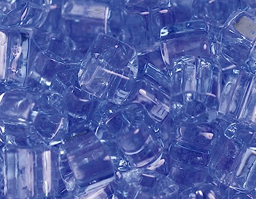Japanische Perlen, klar, Würfel blau, 4 mm, 100 g. Japanische Perlen, klar, Würfel blau, 4 mm, 100 g. von Toho