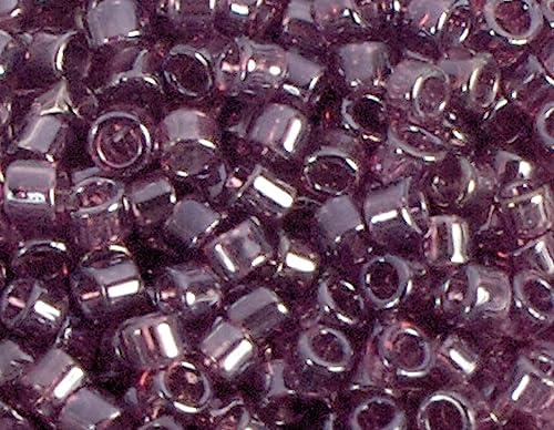 Japanische Perlen Zylinder Schatz Brillant Amethyst 1,8mm.11/0 100gr. von INNSPIRO