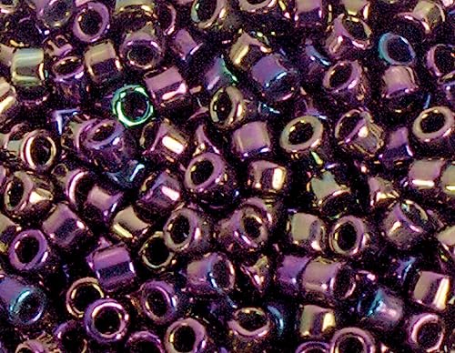 Japanische Perlen Zylinder Schatz Metallic Lila 1,8mm.11/0 100gr. von Toho