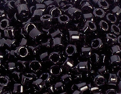 Japanische Perlen Zylinder Schatz Opak Schwarz 1,8mm.11/0 100gr. von INNSPIRO