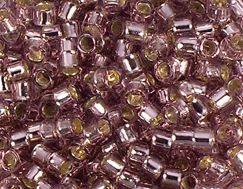 Japanische Perlen Zylinder Schatz Silber Lila 1,8mm.11/0 100gr. von Toho
