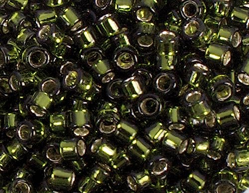 Japanische Perlen Zylinder Schatz Silber Oliv Grün 1,8mm.11/0 100gr. Japanische Perlen Zylinder Schatz Silber Oliv Grün 1,8mm.11/0 100gr. von Toho