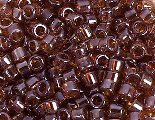 Japanische Perlen Zylinder Schatz glänzend Bronze 3,3mm.8/0 100gr. von Toho