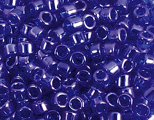 Japanische Perlen Zylinder Schatz glänzend Marineblau 1,8 mm 11/0 100 g von Toho