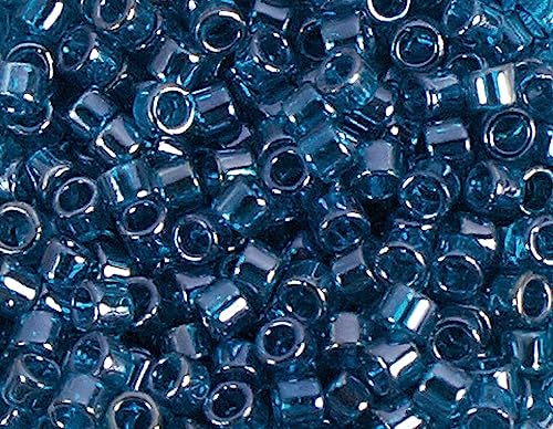 Japanische Perlen Zylinder Schatz glänzend blau Zirkonia 1,8mm.11/0 100gr. von Toho